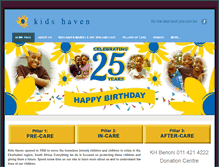 Tablet Screenshot of kidshaven.org.za
